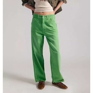 We The Free Easton Low-Rise Workwear Jeans Shamrock Green Size 31 NWT